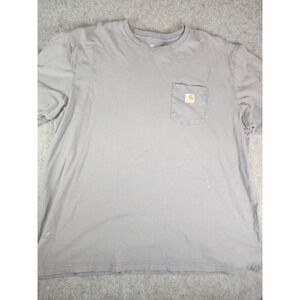 Carhartt T Shirt Men's 3XL Original Fit Short Sleeve Gray Distressed